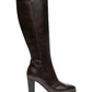 Stivali Con Tacco Donna Nero Giardini Tomaia in pelle, gambale alto, morsetto decorativo, chiusura laterale con zip, tacco largo, Made in Italy  I617951D