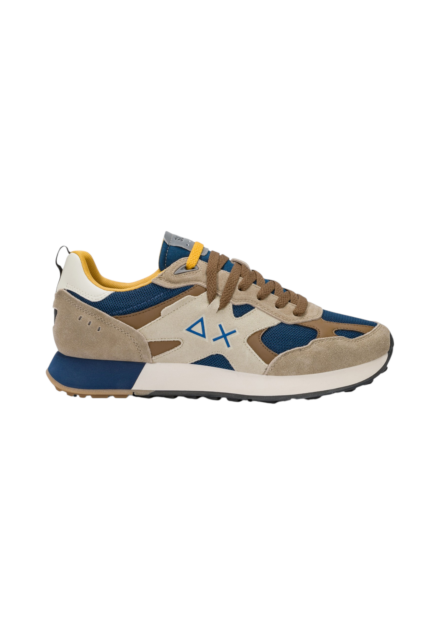 Sneakers Basse Uomo Sun68 Stile Running, Nylon E Suede, Maxi Logo, Outdoor Jaki Outdoor Z46124