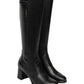 Stivali Con Tacco Donna Nero Giardini Tomaia in pelle, gambale lineare, punta affusolata, chiusura laterale con zip, tacco largo, Made in Italy  I617697D
