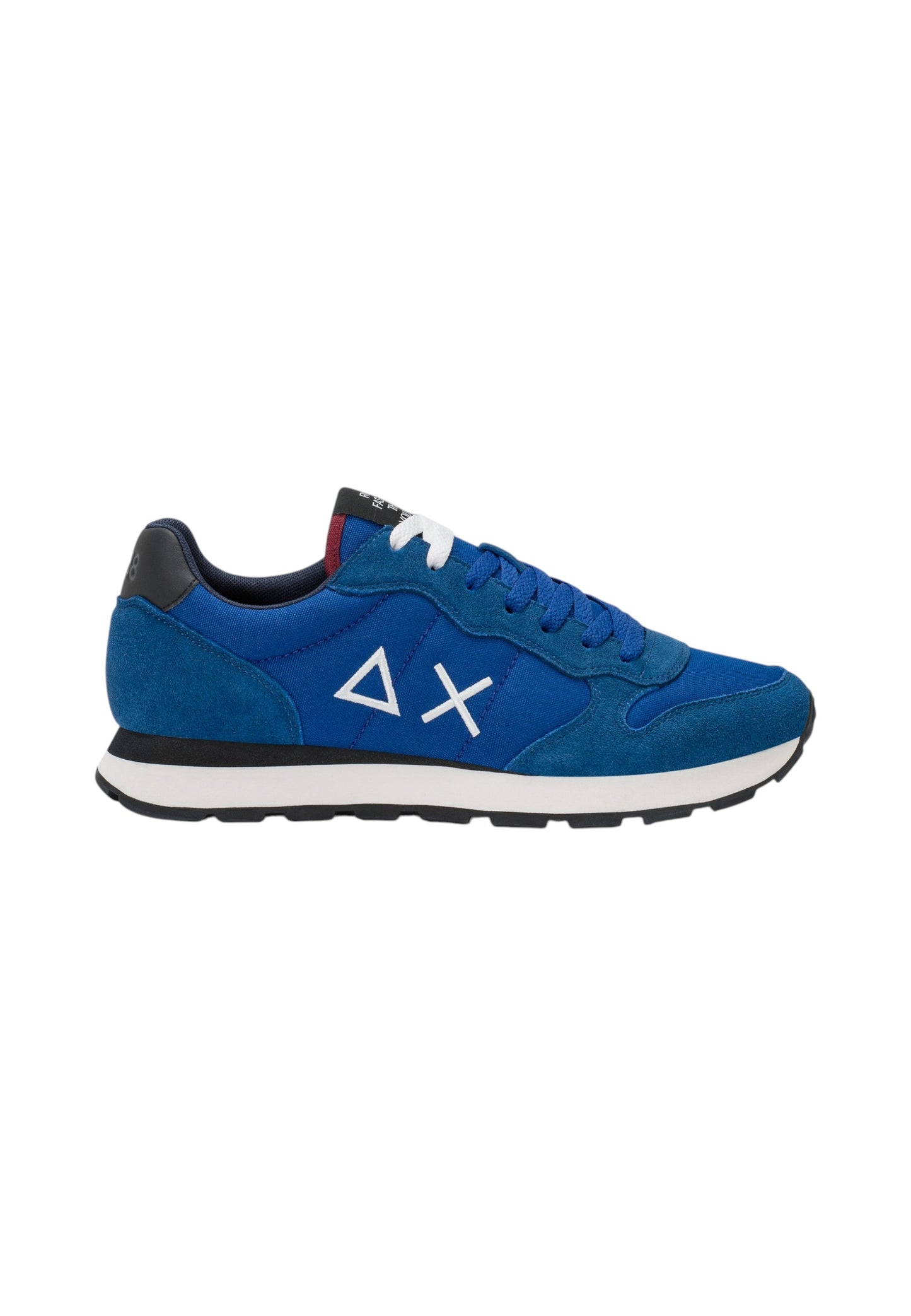 Sneakers Basse Uomo Sun68 Stile Running, Logo Ricamato, Nylon E Suede Tom Solid Z46101