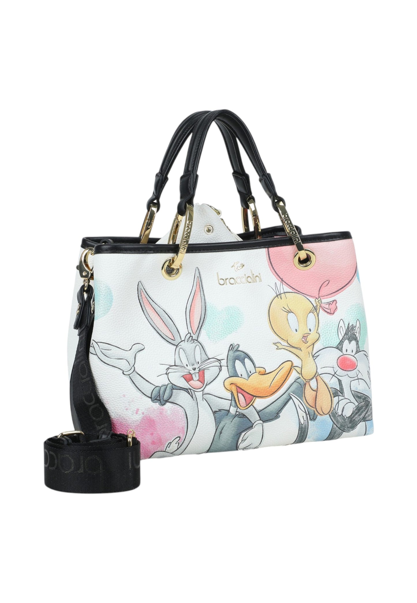 Borsa A Mano Donna Braccialini Medium Stampa Looney Tunes Beth Lt LT281YY