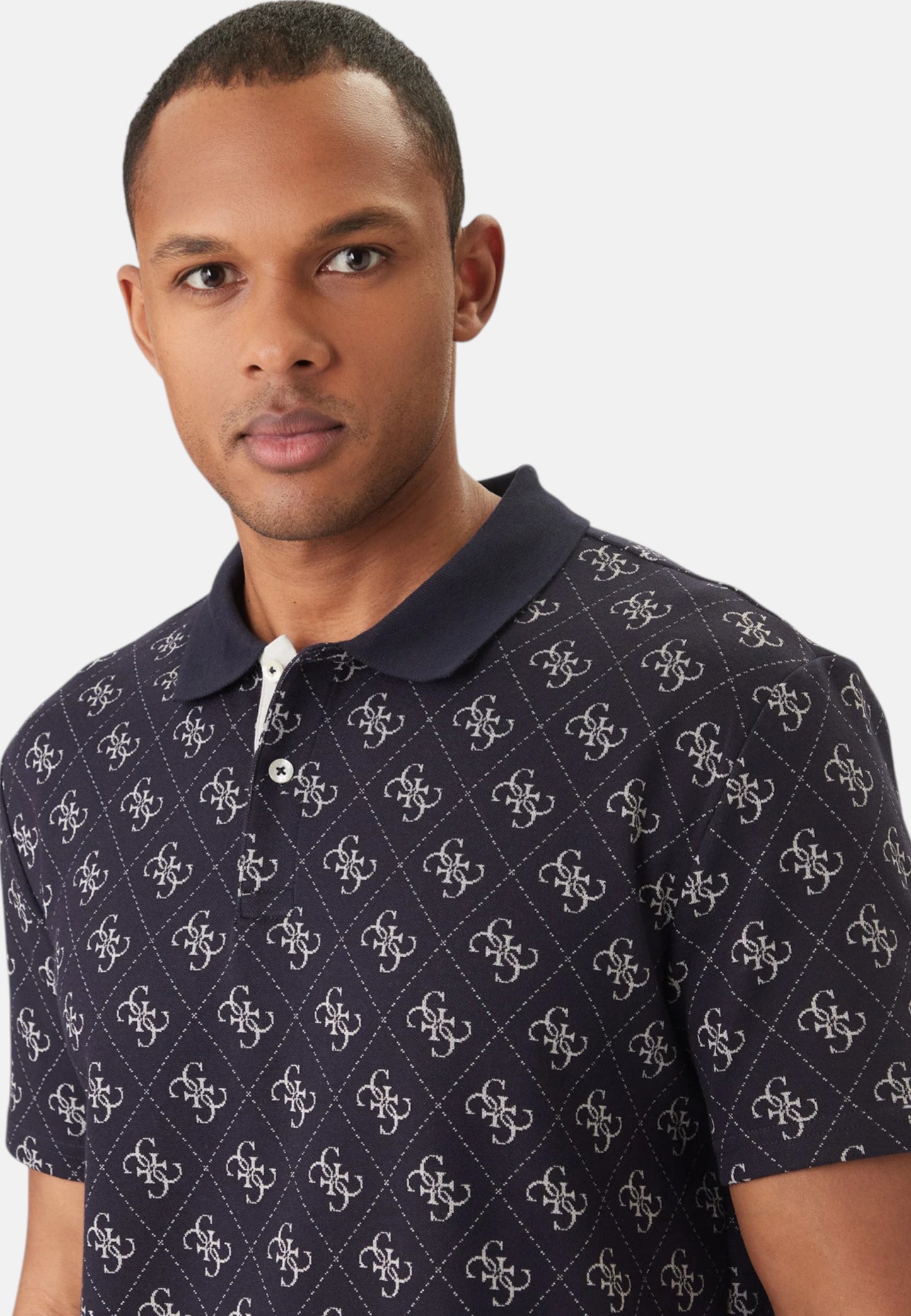Polo Manica Corta Uomo Guess  All Over 4G Jacqaurd M6GP04K3073