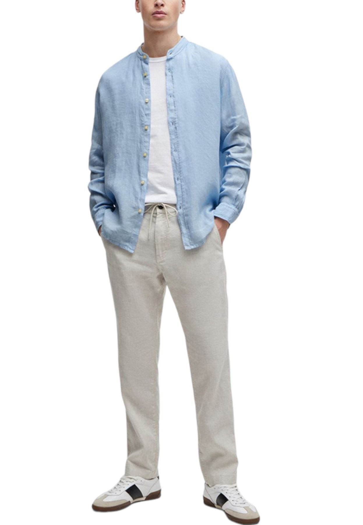 Camicia Manica lunga Uomo Boss Regular Fit Collo Coreana Race 50489339