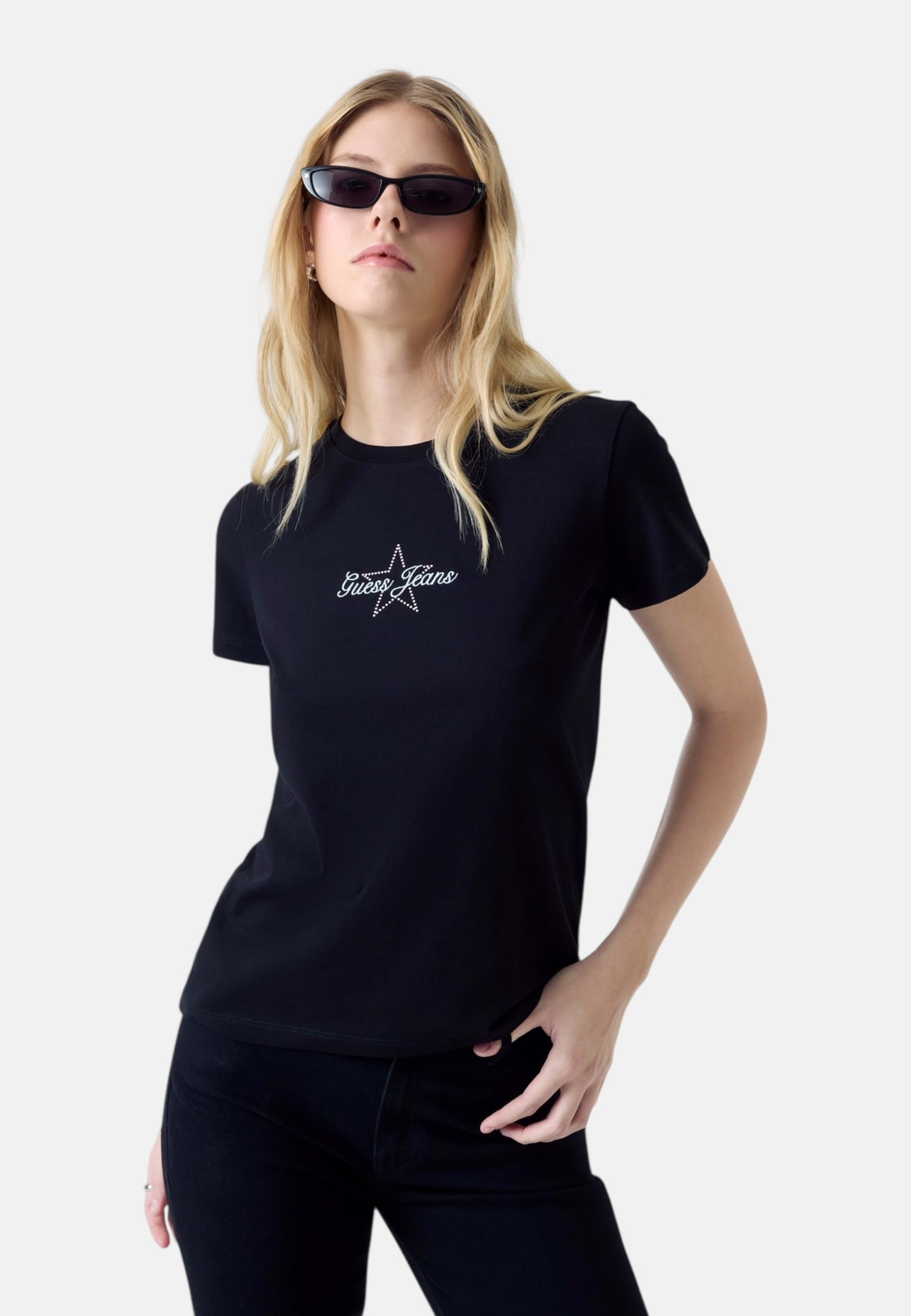 T-Shirt Manica Corta Donna Guess  Gj Star Emb W6RI18J1314
