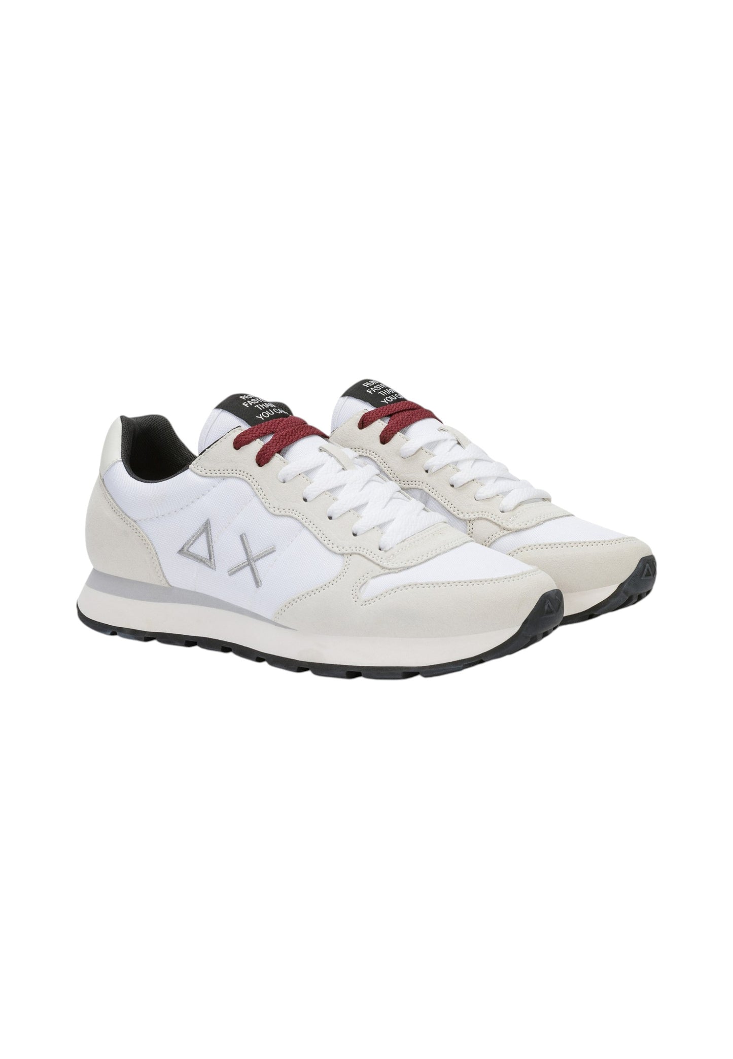 Sneakers Basse Uomo Sun68 Stile Running, Logo Ricamato, Nylon E Suede Tom Solid Z46101