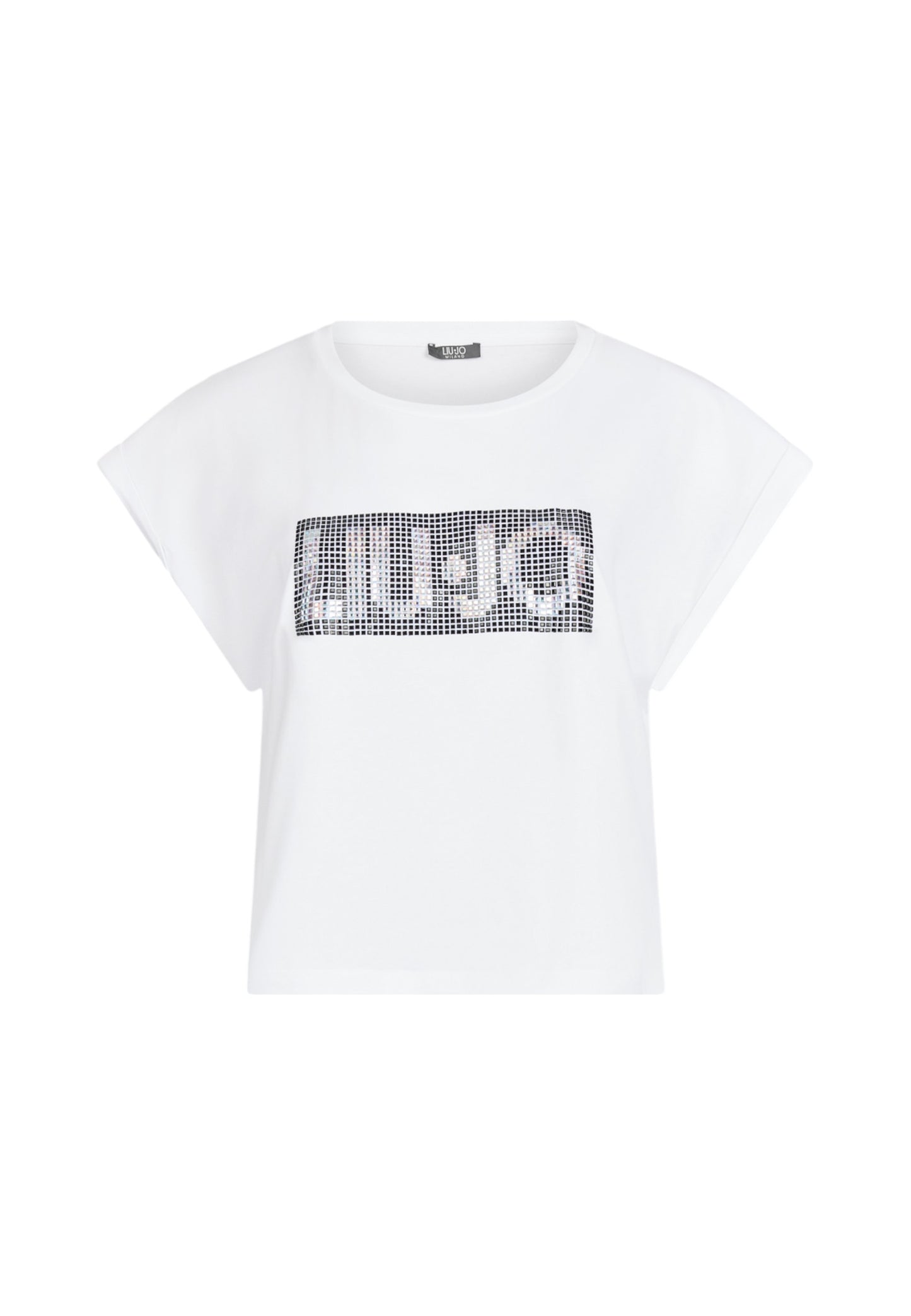 T-Shirt Senza Maniche Donna Liu Jo  Strass Bicolor