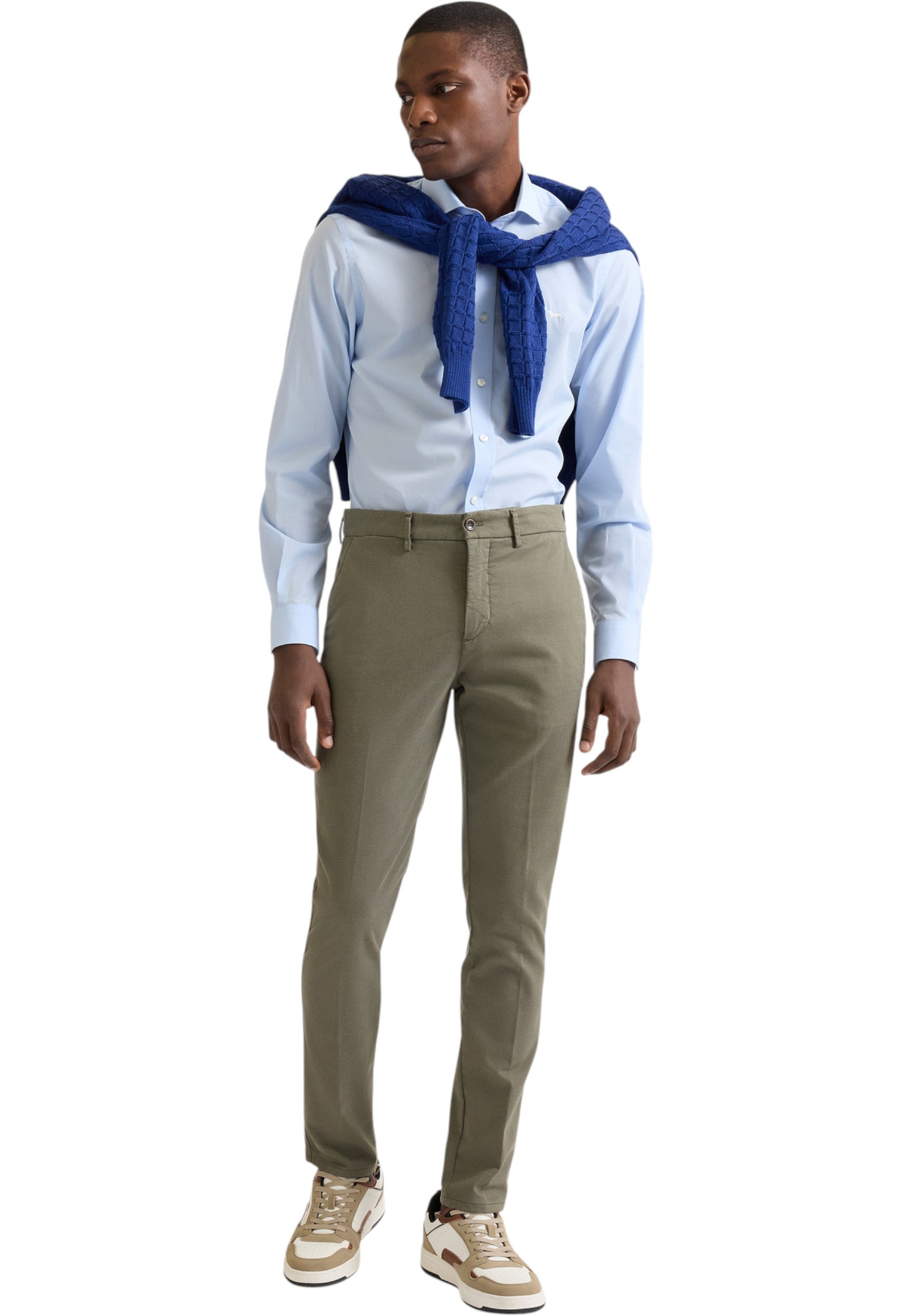 Camicia Manica lunga Uomo Harmont & Blaine in Popeline Stretch  CNP011012523I