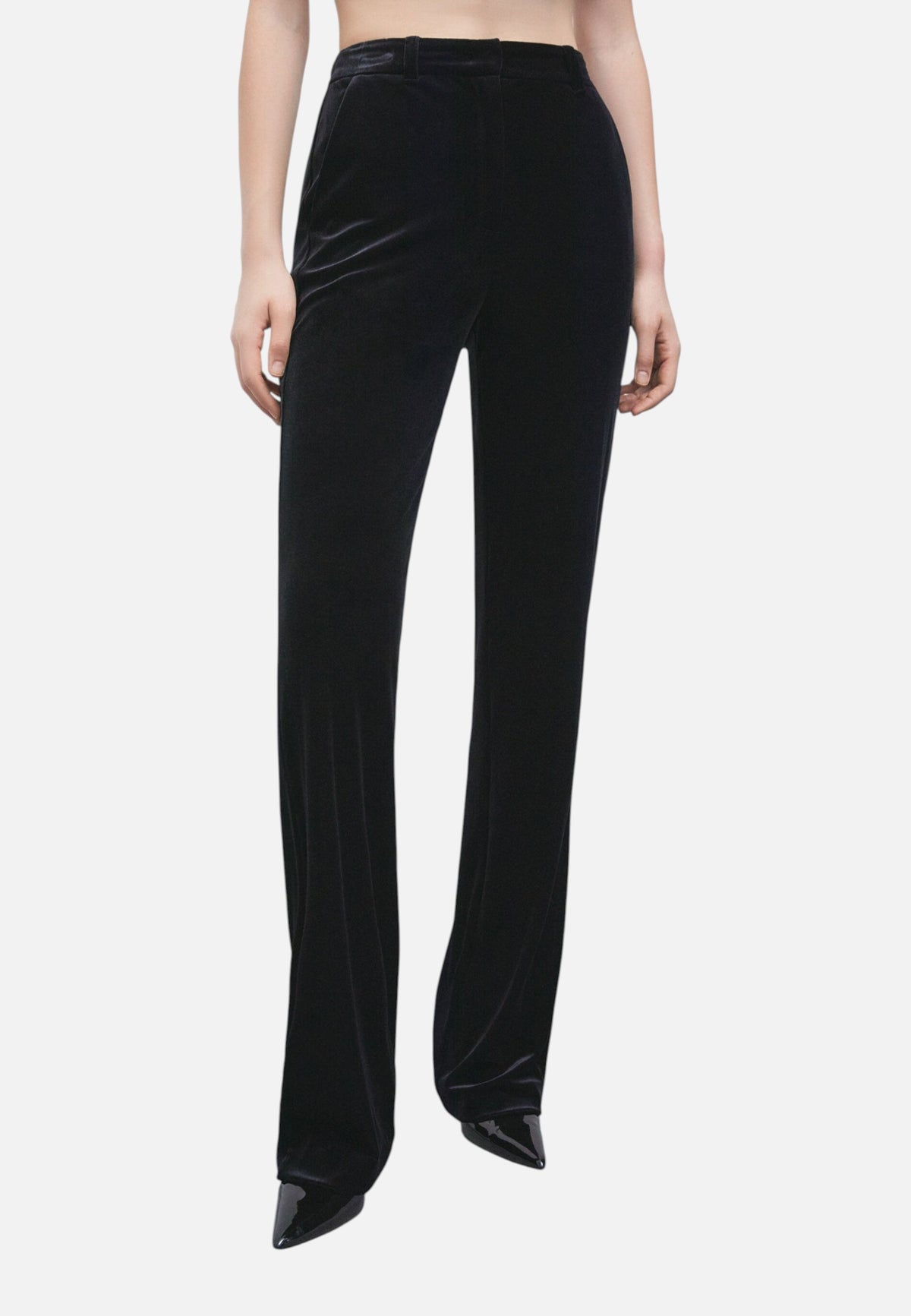 Pantaloni Flare Fit Donna Patrizia Pepe Velluto stretch, Linea sartoriale, Tessuto elasticizzato, Coordinabile con il blazer della stessa linea, Fodera in poliestere, Made in Italy  2P0050J0085