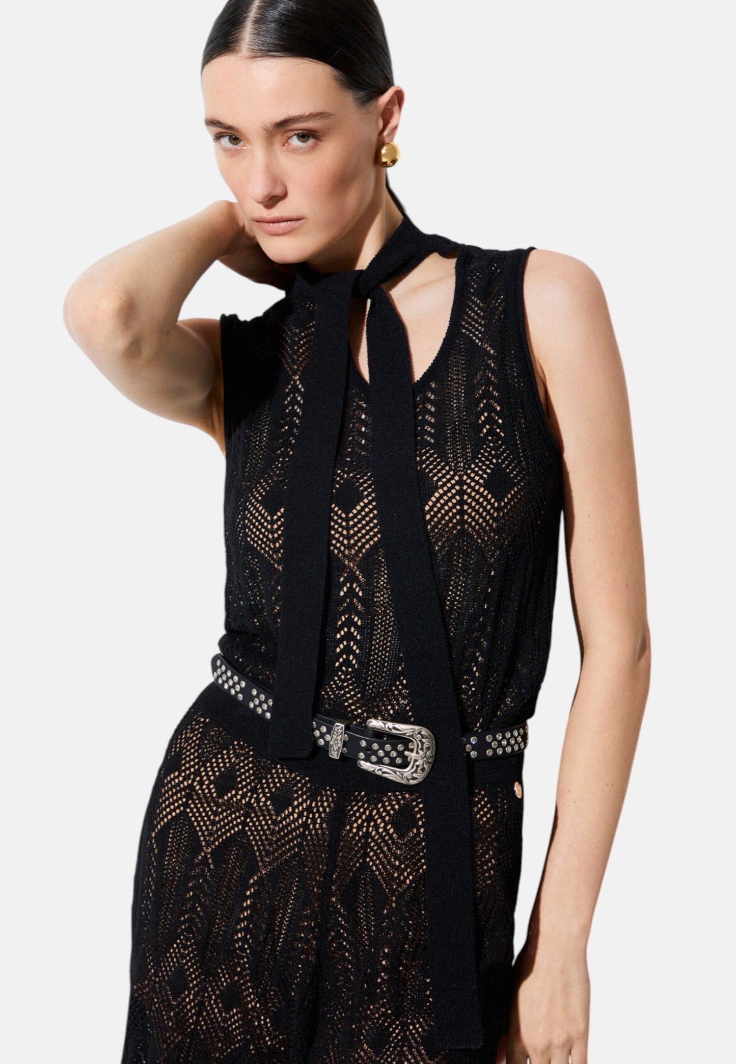 Top  Donna Liu Jo In Maglia Con Fiocco Eco Line WA6329MS007