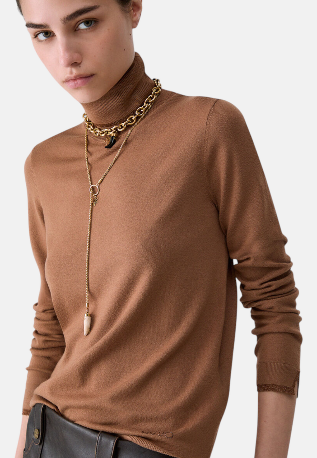 Maglione Collo Alto Donna Liu Jo Basic Fit  WF6013MS49I