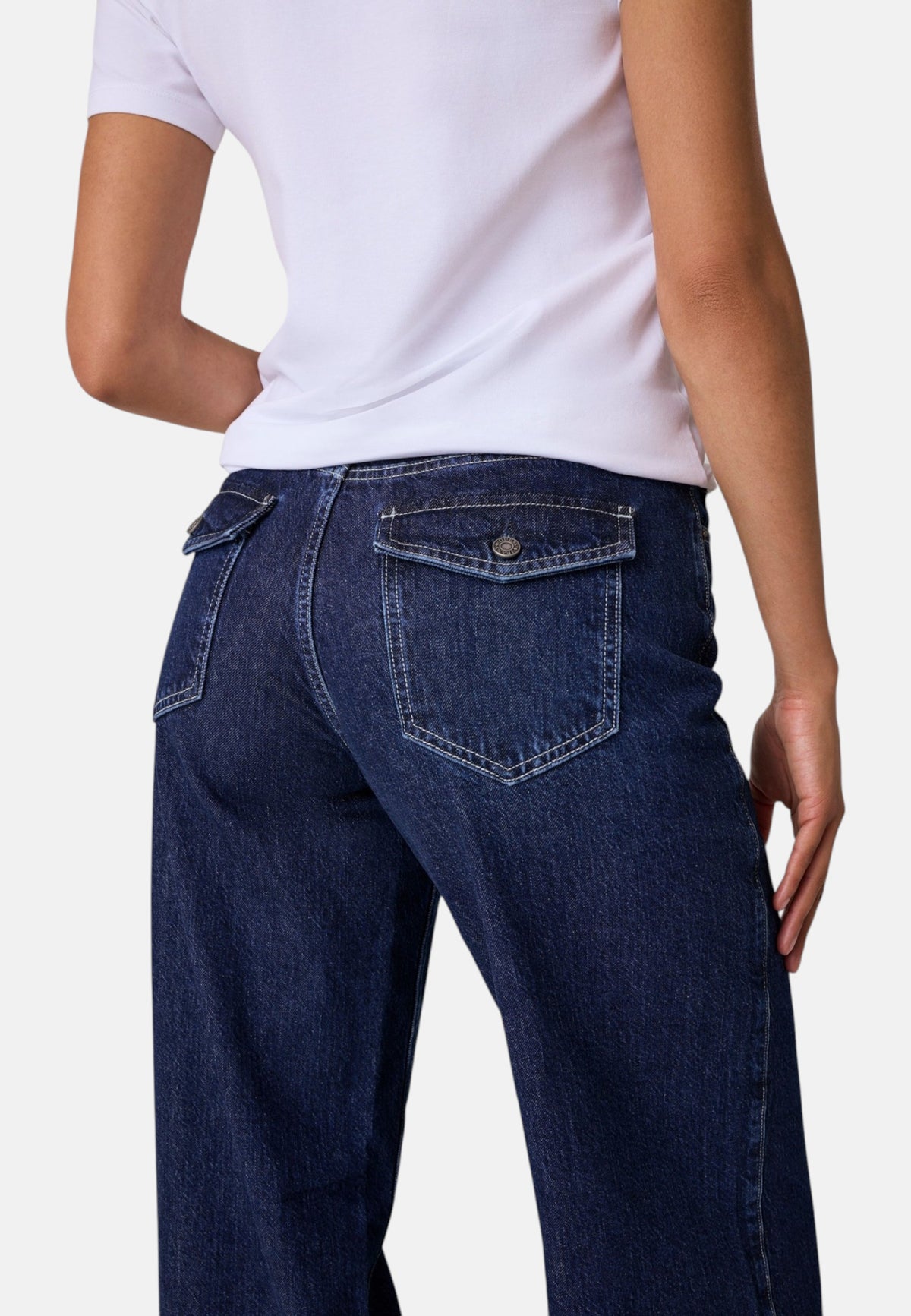Jeans Wide Leg Donna Guess Flap Pockets Gj G11 W6YA01D1178
