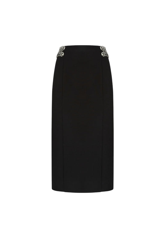 Gonna Midi Donna Pinko Crepe Con Ricamo Chela 105954A2YH
