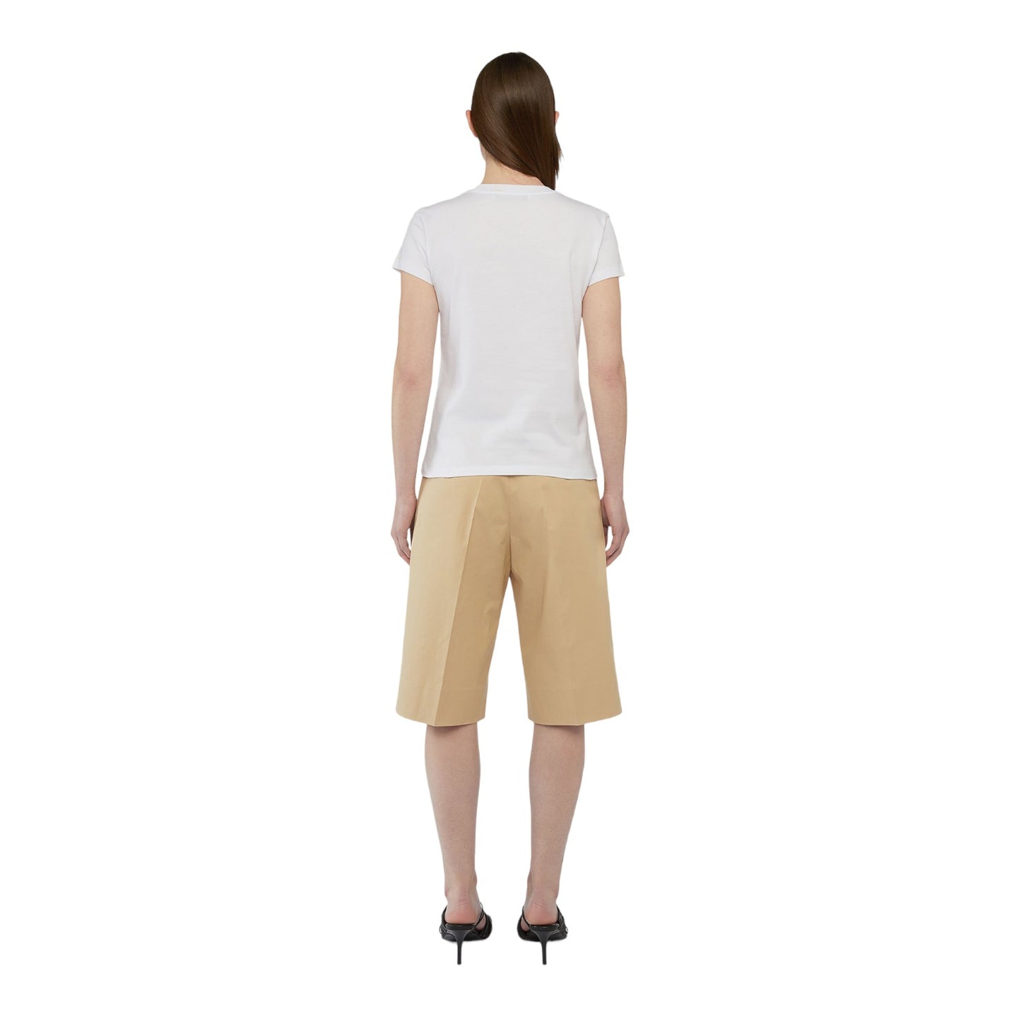 T-Shirt Manica Corta Donna Trussardi  Greyhound Shoulder Print Cotton Jersey 30/1 56T00564-1T005381