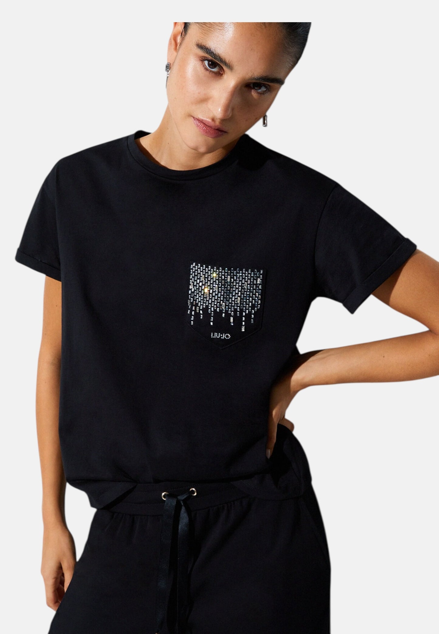 T-Shirt Manica Corta Donna Liu Jo Liujo Mirror Br Eco Line WA6372JS923