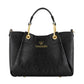 Borsa A Mano Donna Braccialini A Bauletto, Doppio con tracolla removibile e regolabile, Chiusura con clip, Con pochette interna removibile, Finitura lucida effetto spiegazzato, Dimensioni: 25 x 10.5 x 18 Cm Amy B19190YY
