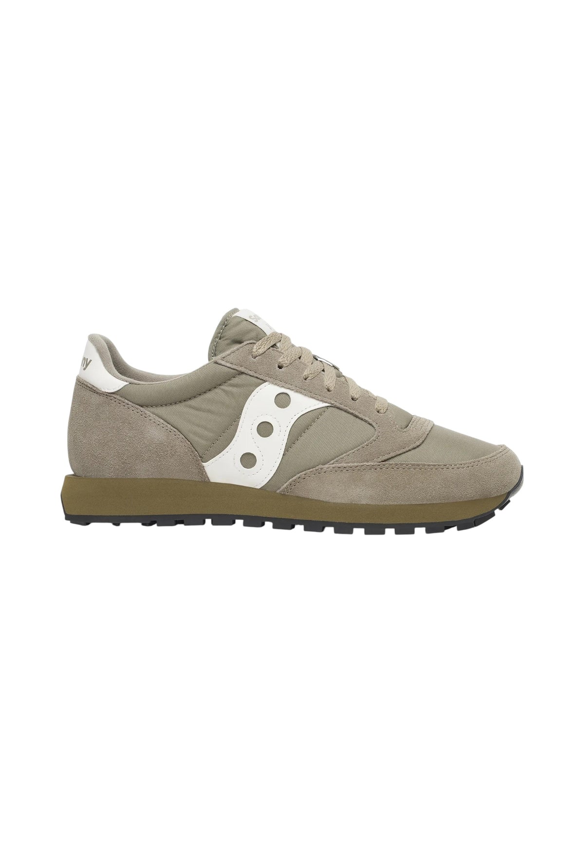 Sneakers Basse Uomo Saucony Chiusura con lacci, Tomaia in nylon e pelle scamosciata, Collo e linguetta imbottiti, Intersuola EVA rigata assorbi-urti, Suola in gomma Jazz Original S101443