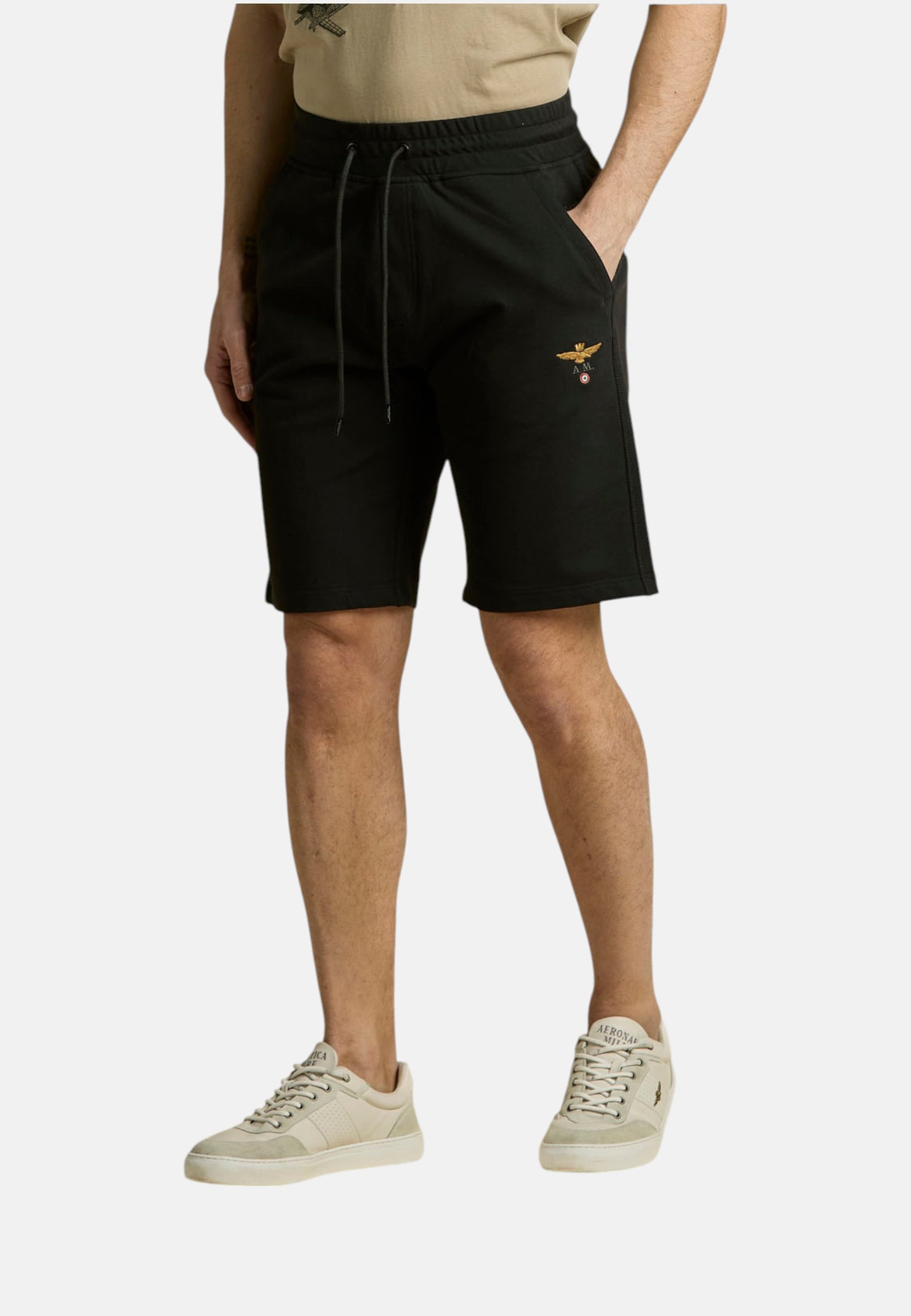 Pantaloncini  Uomo Aeronautica Militare In Felpa Con Aquila Ricamata  261BF0032UF00674