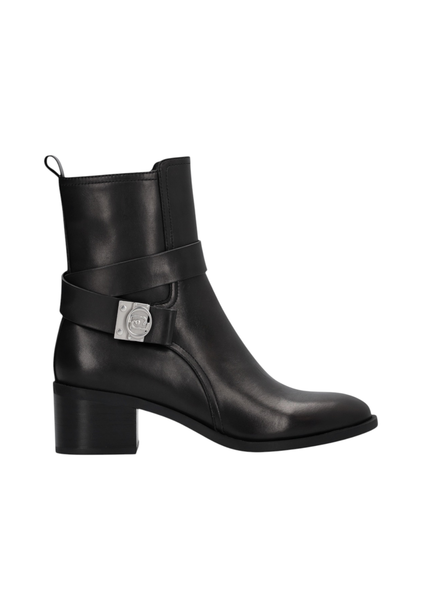 Stivaletti Tronchetti Donna Liu Jo In Pelle Con Tacco A Blocco E Cinturino Gioiello Janice 03 SF6055P0102