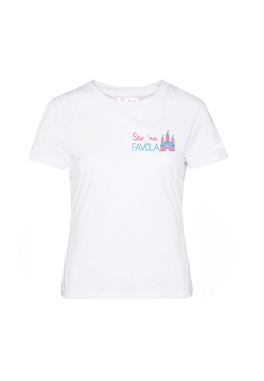 T-Shirt Manica Corta Donna Mc2 Saint Barth Na Favola Embroidery Emilie EMI0001