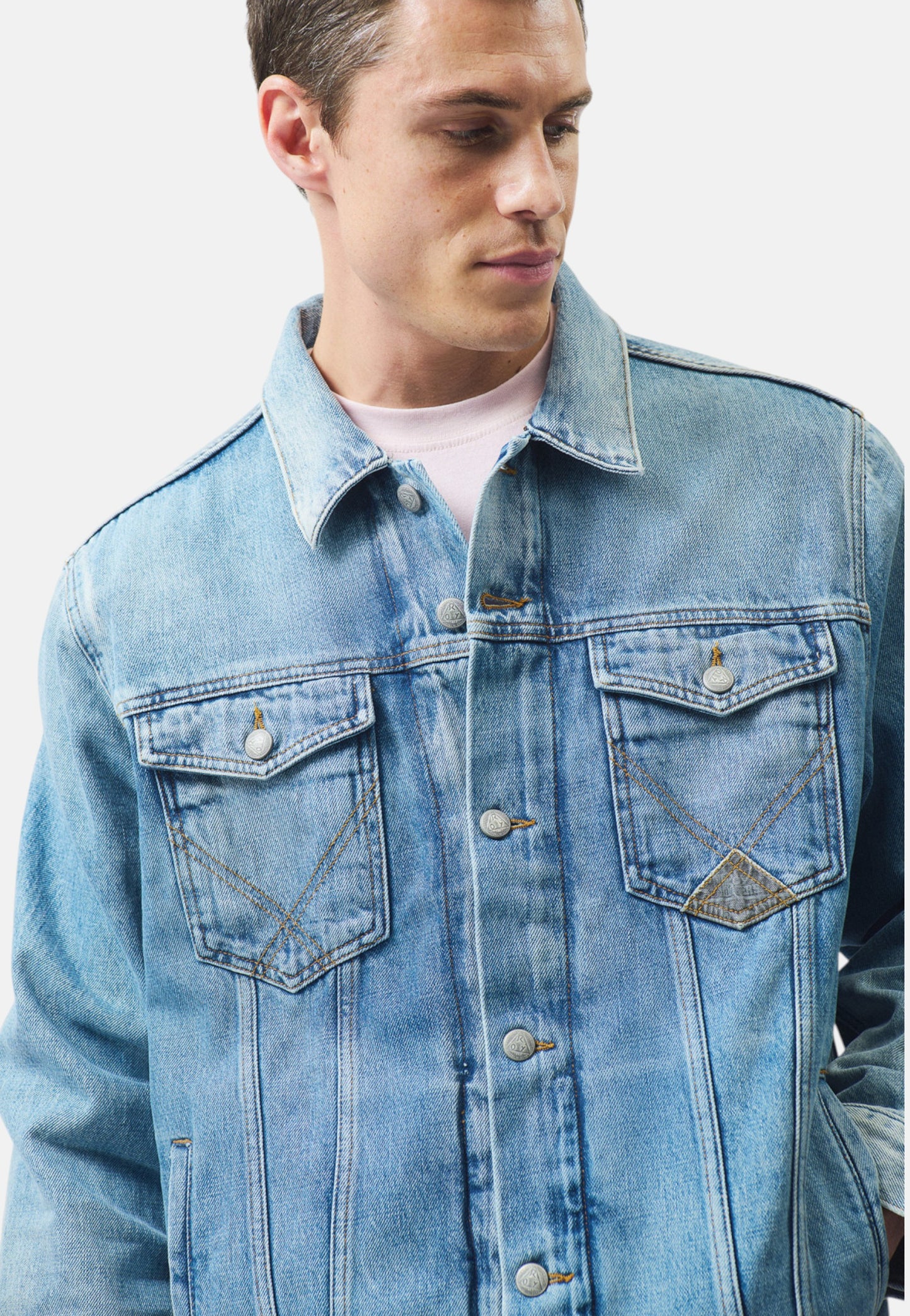 Giacca Leggera Uomo Roy Roger's In Denim Regular trucker RE-SEARCH Bodega RSC008D7403183