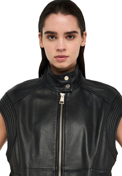 Gilet  Donna Liu Jo Oversize In Pelle  CF5163P0379