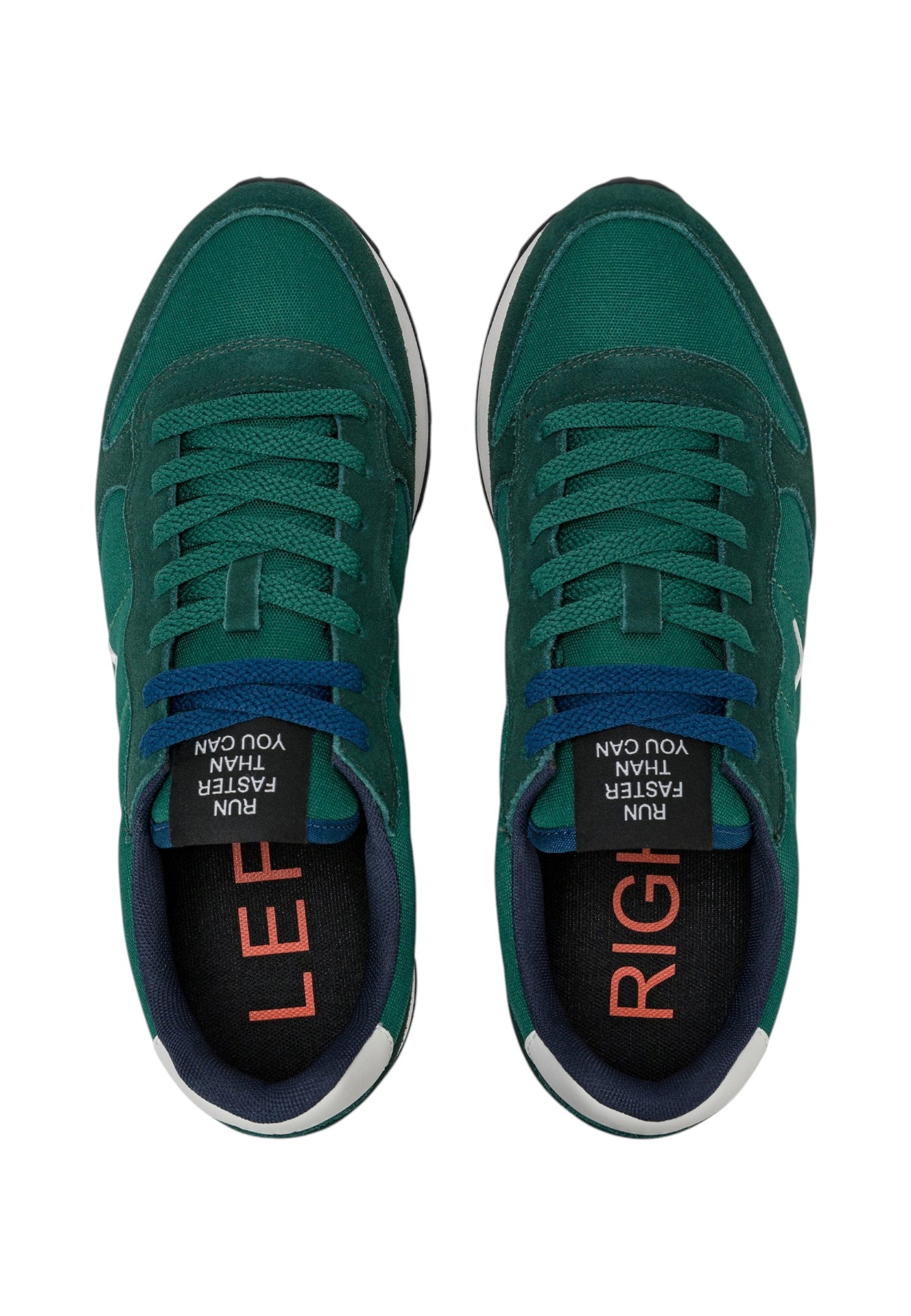 Sneakers Basse Uomo Sun68 Stile Running, Logo Ricamato, Nylon E Suede Tom Solid Z46101