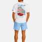 T-Shirt Manica Corta Uomo Mc2 Saint Barth Stampa/Ricamo Fronte E Retro Dolce Vita Estate Portland PRL0002