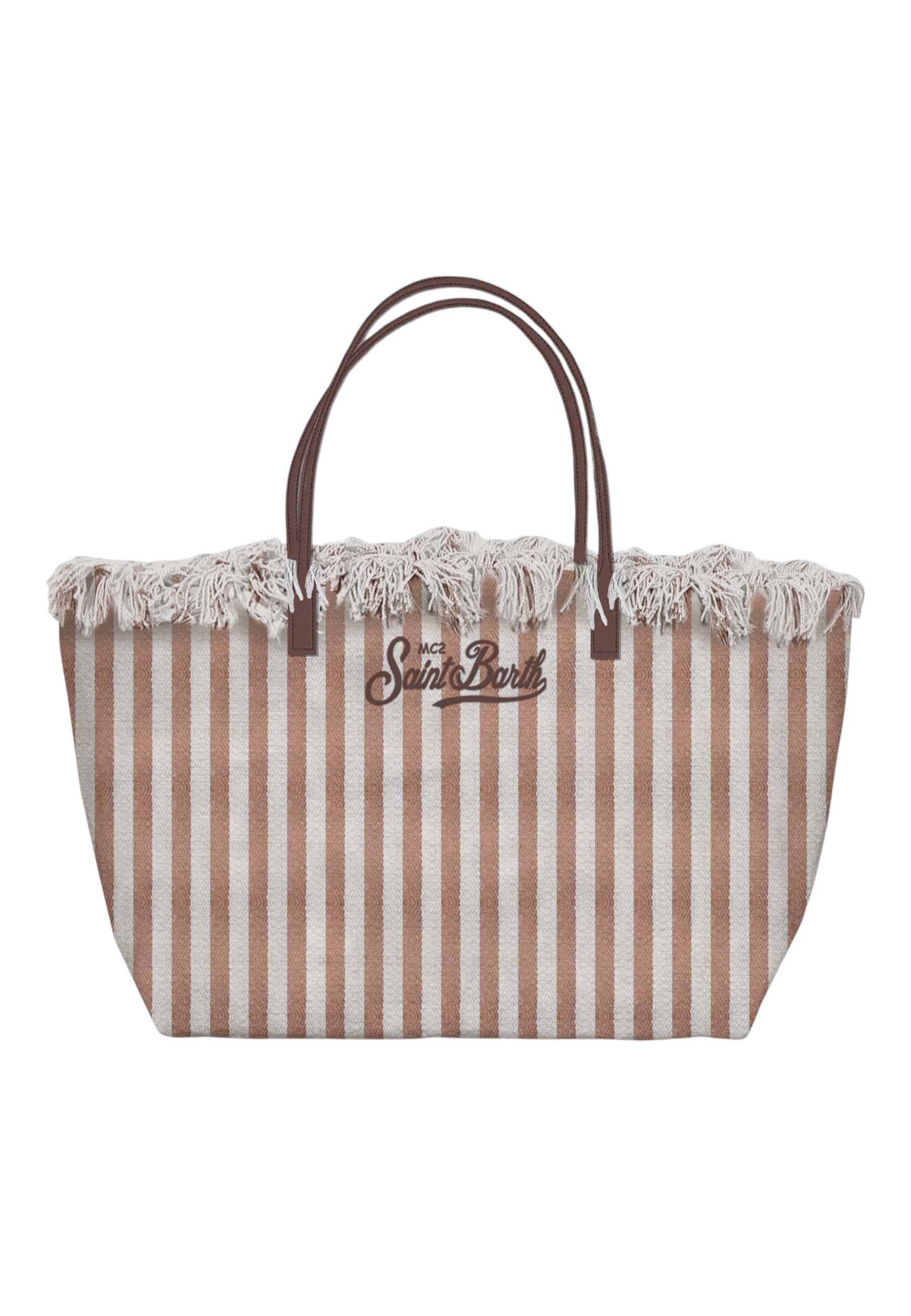 Borsa A Spalla Donna Mc2 Saint Barth Hb Stripes City Bag Mid Fringe CBMF001