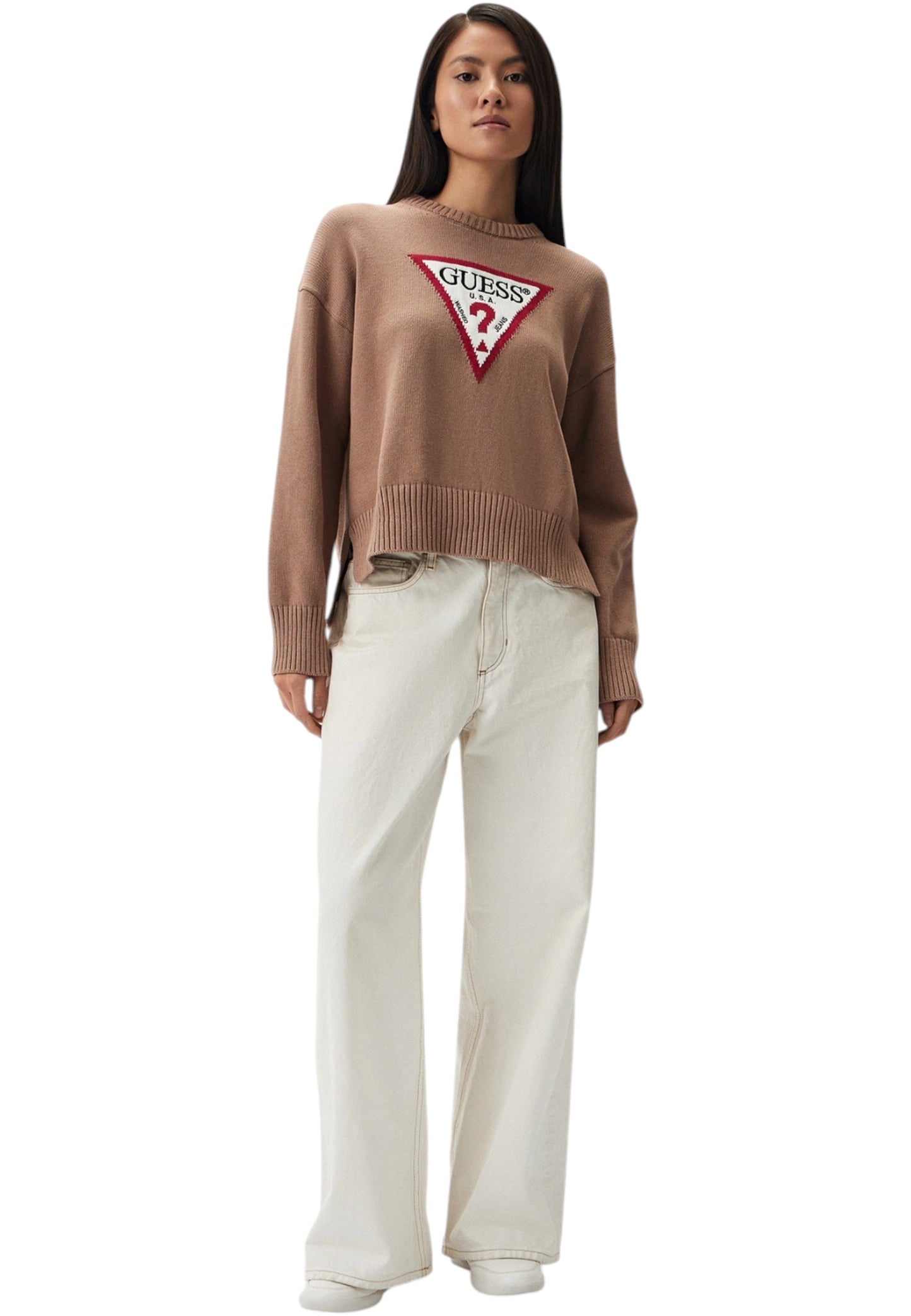 Maglione A Girocollo Donna Guess  Gj Big Triangle W4BR12Z3HM1