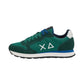 Sneakers Basse Uomo Sun68 Stile Running, Logo Ricamato, Nylon E Suede Tom Solid Z46101