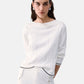Maglia Scollo A Barca Donna Liu Jo Con Trecce E Strass  TF6189MS63L