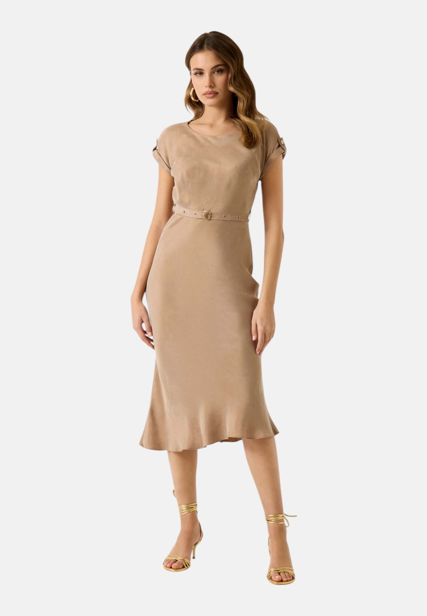 Vestito Lungo Donna Guess Con Cintura Dalia W6GK50W1950