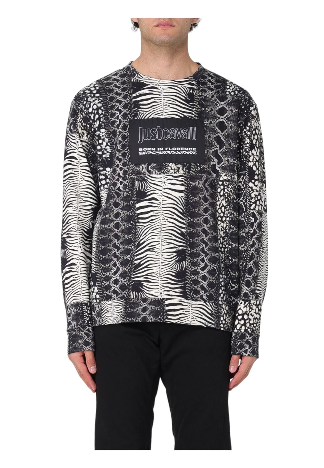 Felpa A Girocollo Uomo Just Cavalli   75OAI3R0FS115
