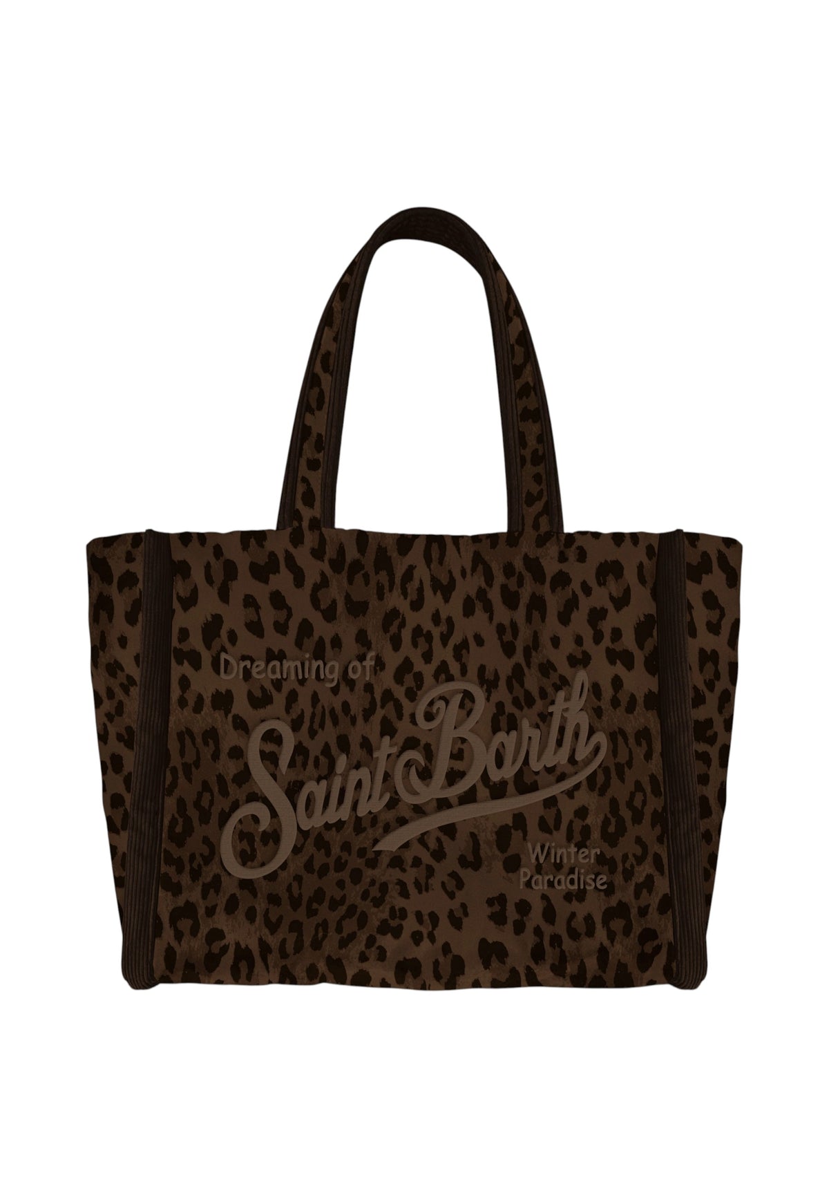 Borsa A Spalla Donna Mc2 Saint Barth Logo Sul Davanti, Doppi Manici, La Stampa Leopardata Vanity Wax VANI046-DARK-LEOPARD