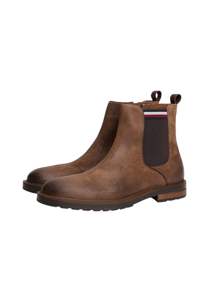 Stivaletti Chelsea Uomo Tommy Hilfiger  Cleated Hilfiger Suede FM0FM05560