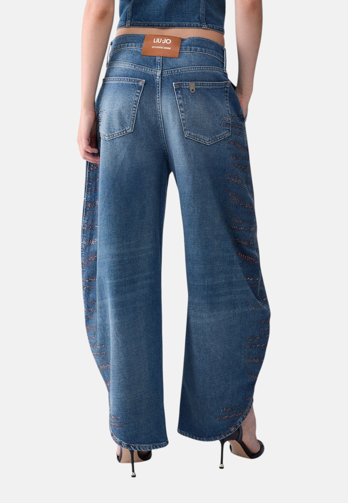 Jeans Barrel Fit Donna Liu Jo A Vita Alta Balloon Splits UF6213D4854