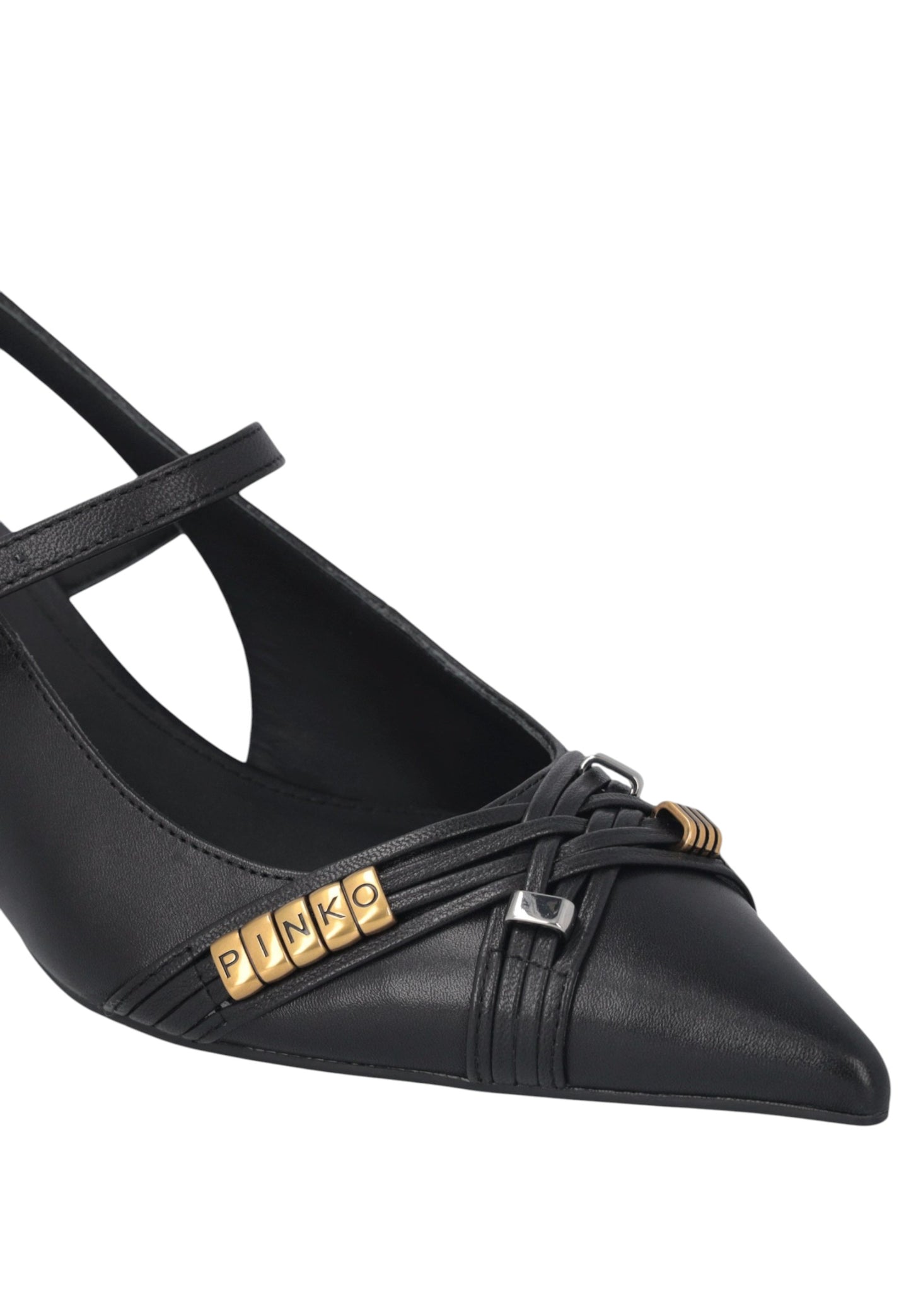 Sling Back  Donna Pinko In Nappa Con Cinturini E Applicazioni Gioiello Gloria 18 SD0489P003