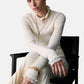 Maglia Collo Alto Donna Liu Jo A Costine Con Volant Sulle Maniche  CF6043MA82O