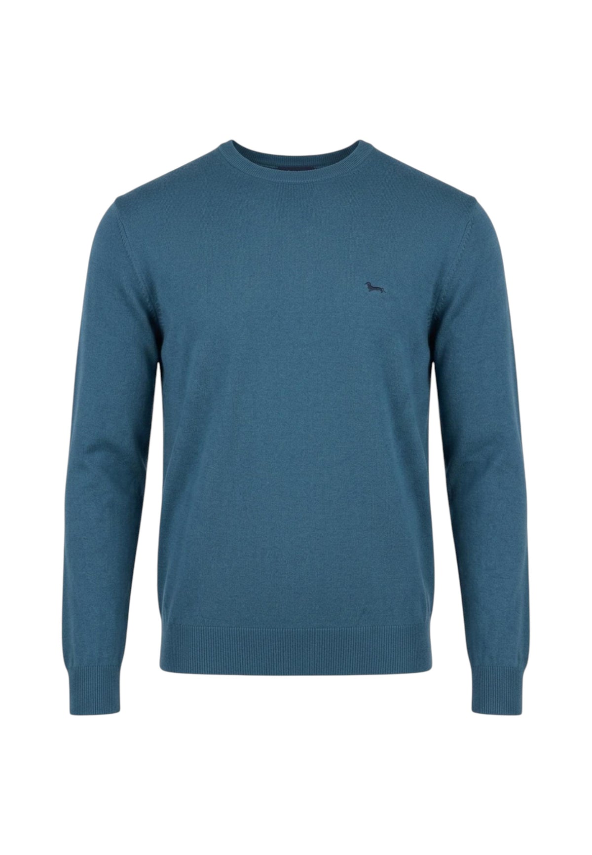 Maglia A Girocollo Uomo Harmont & Blaine Misto cotone e lana, Regular Fit, Finiture a costine, Made in Italy, Logo Harmont & Blaine  HRR012030788