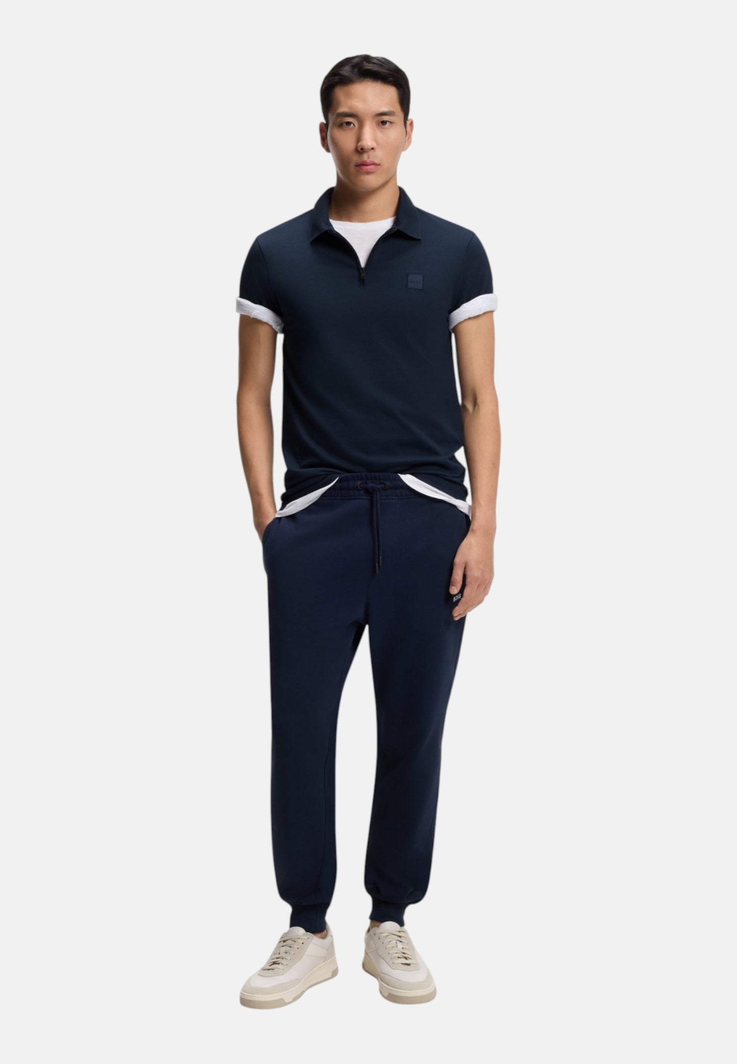 Polo Manica Corta Uomo Boss Con Zip  50537507