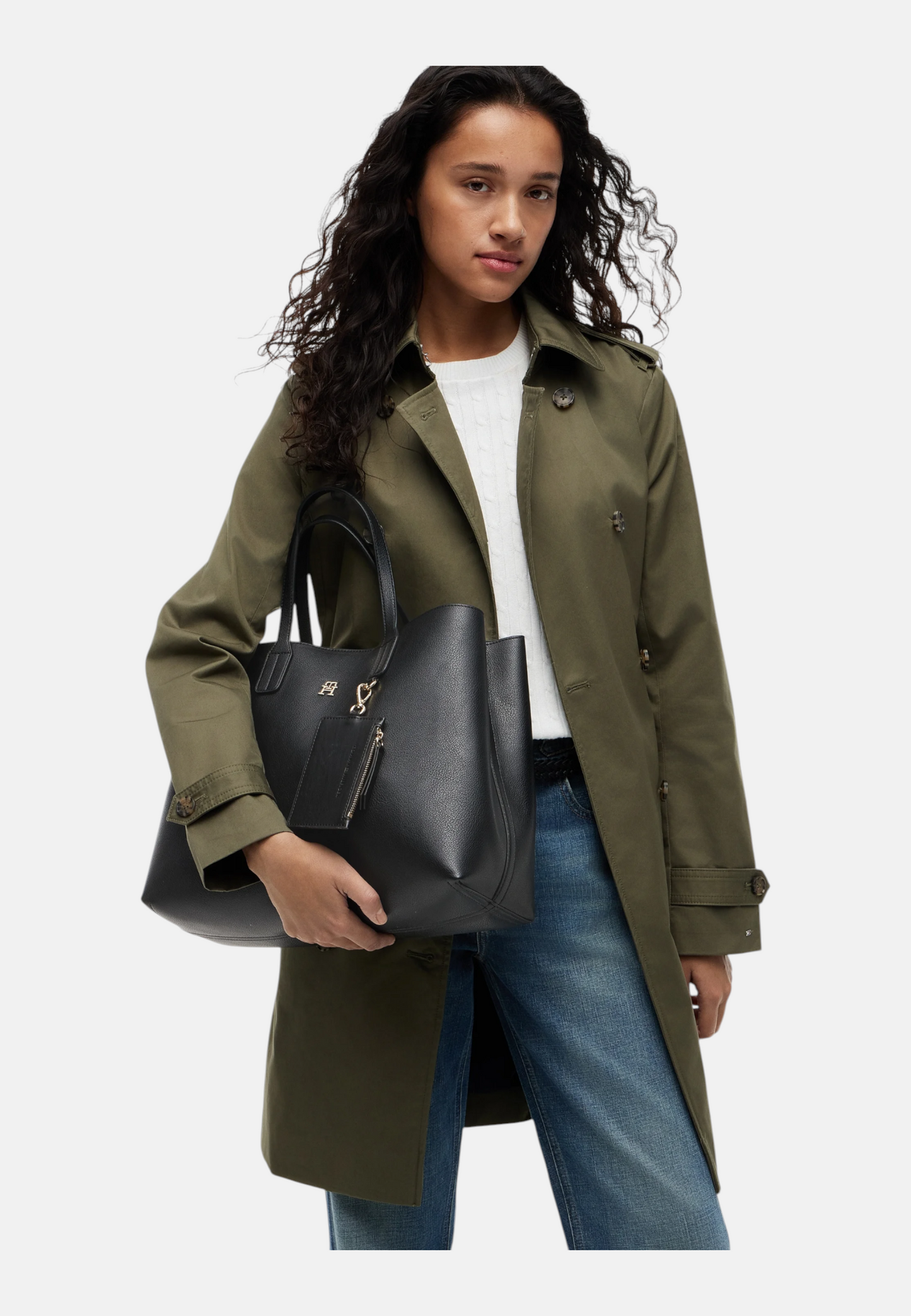 Borsa A Mano Donna Tommy Hilfiger Satchel Th Icon AW0AW18723
