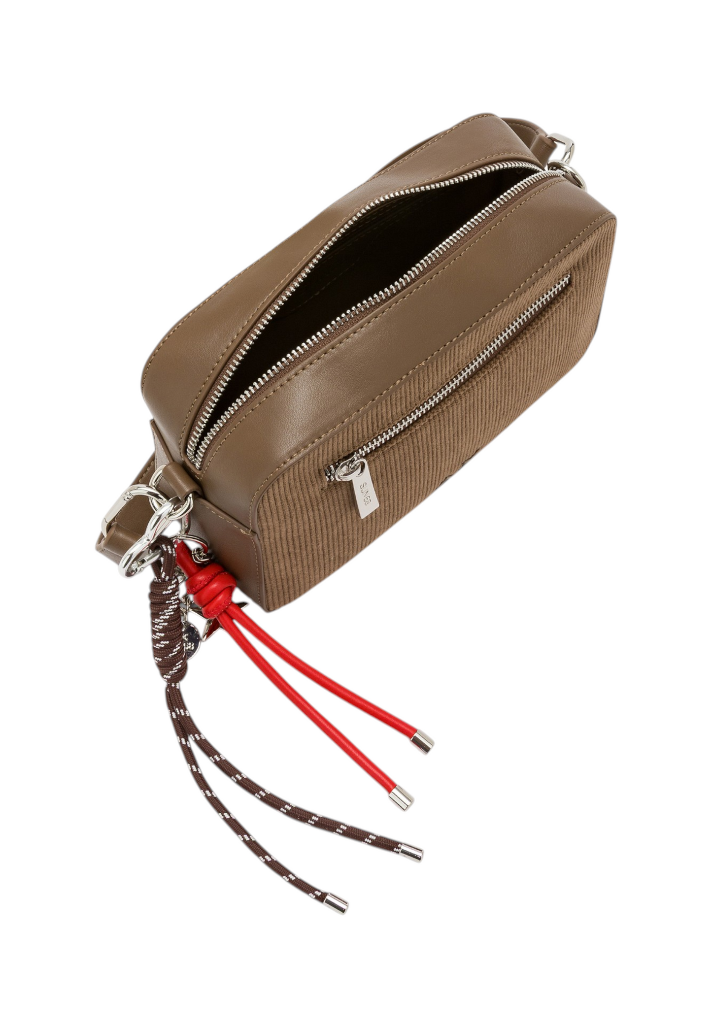 Borsa A Tracolla Donna Sun68 Camera Bag Velluto A Coste, Tracolla Regolabile, Tasca Frontale Con Zip, Chiusura Con Zip, Logo Frontale Corduroy Y46218