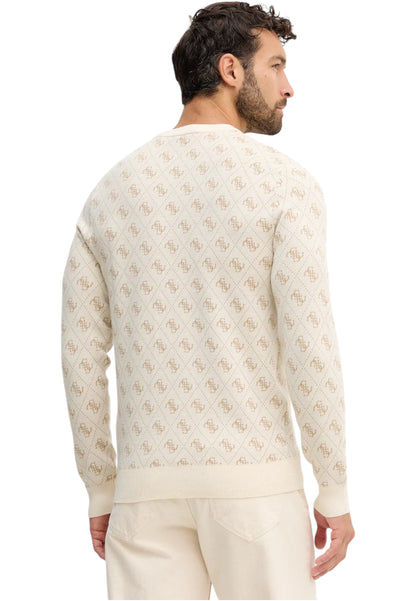 Maglione A Girocollo Uomo Guess  Humbert 4G Logo M5YR10Z3OE2