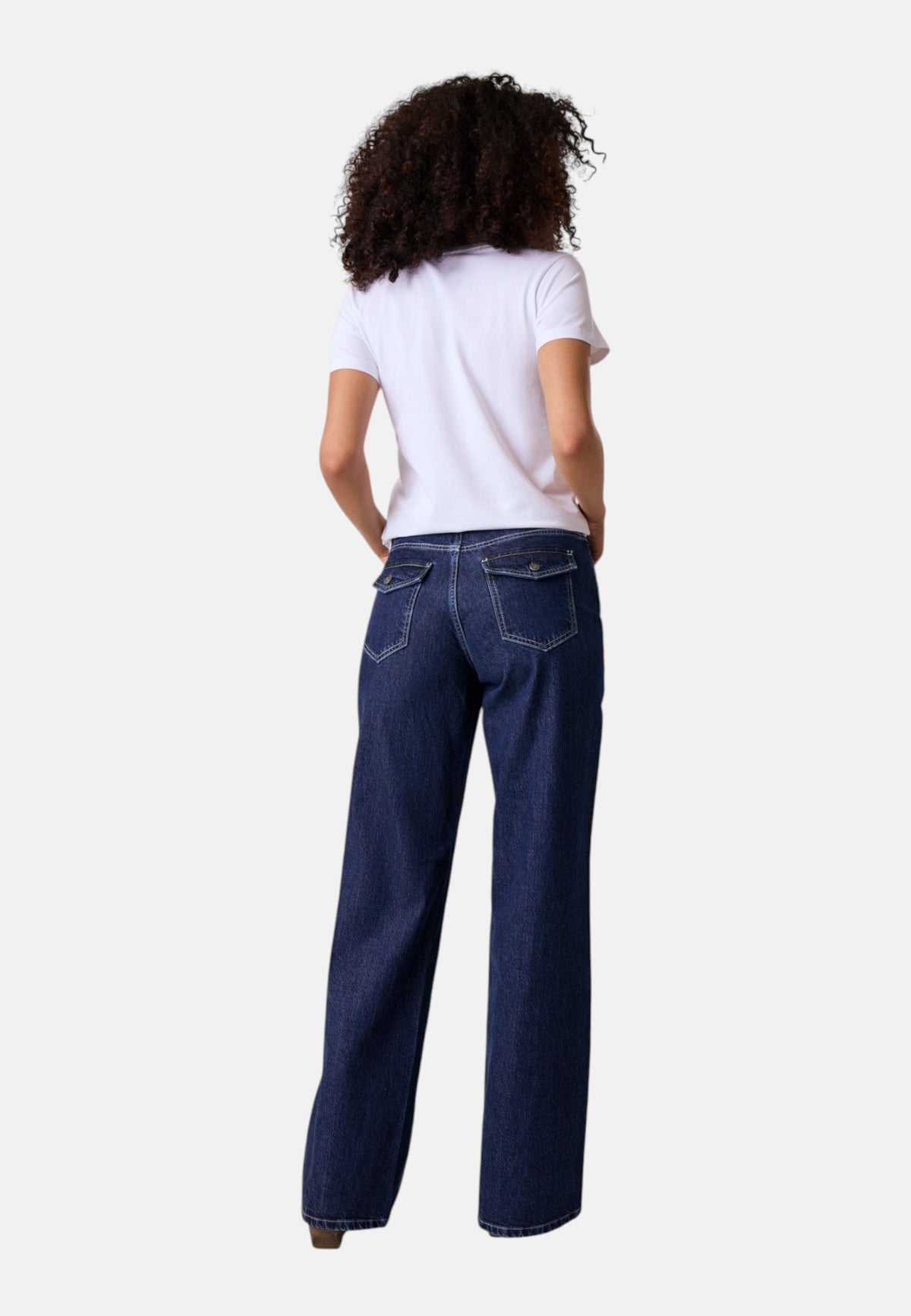 Jeans Wide Leg Donna Guess Flap Pockets Gj G11 W6YA01D1178