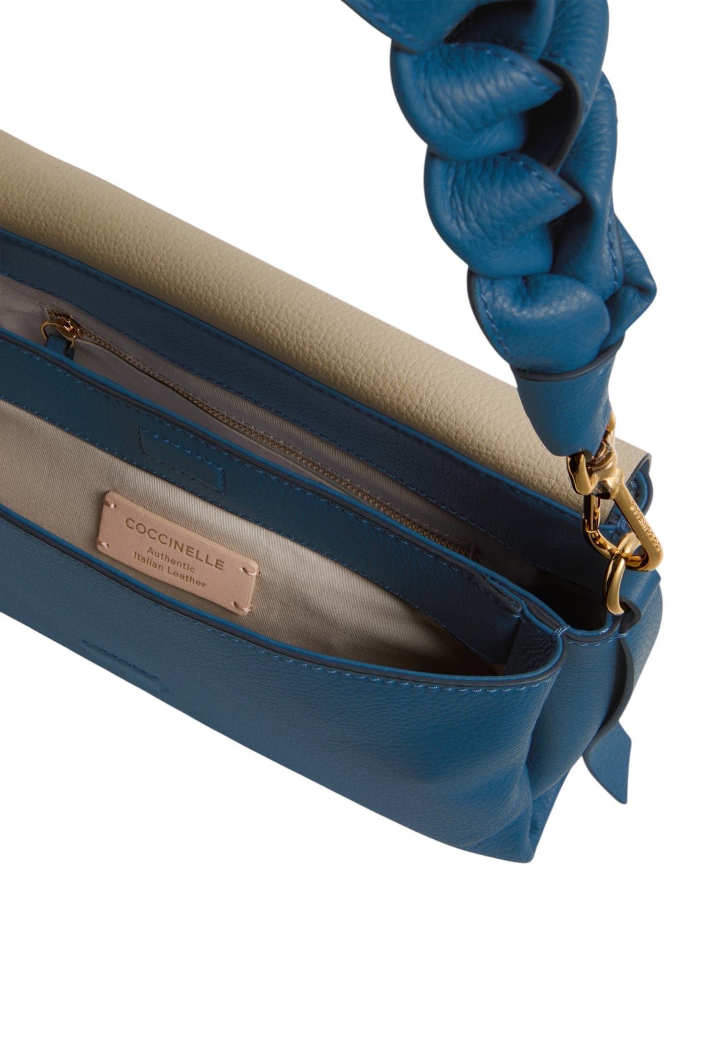Borsa A Spalla Donna Coccinelle In Pelle Martellata Doppia Boheme Small E1M50120101