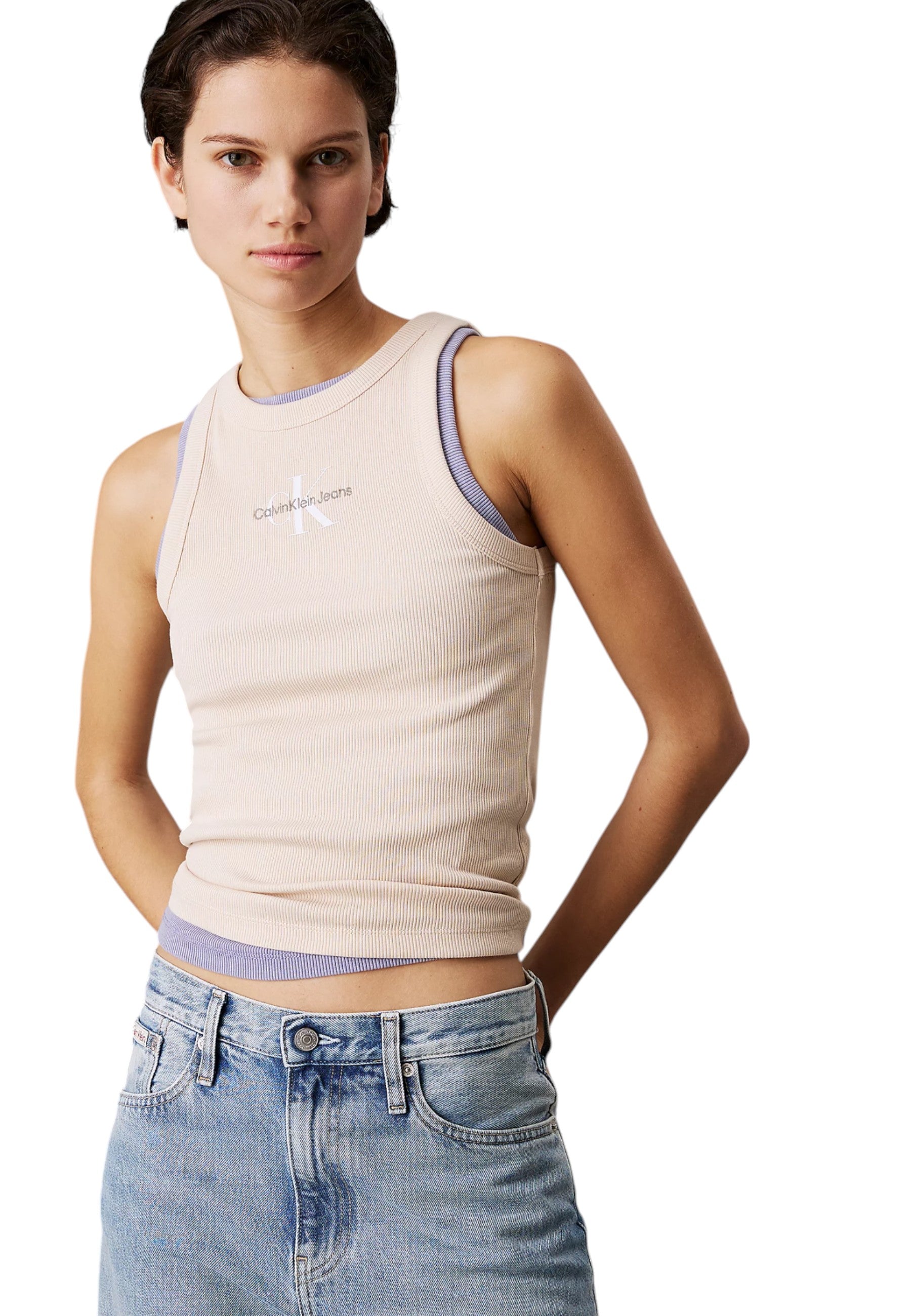 Top  Donna Calvin klein Jeans  Monologo Rib