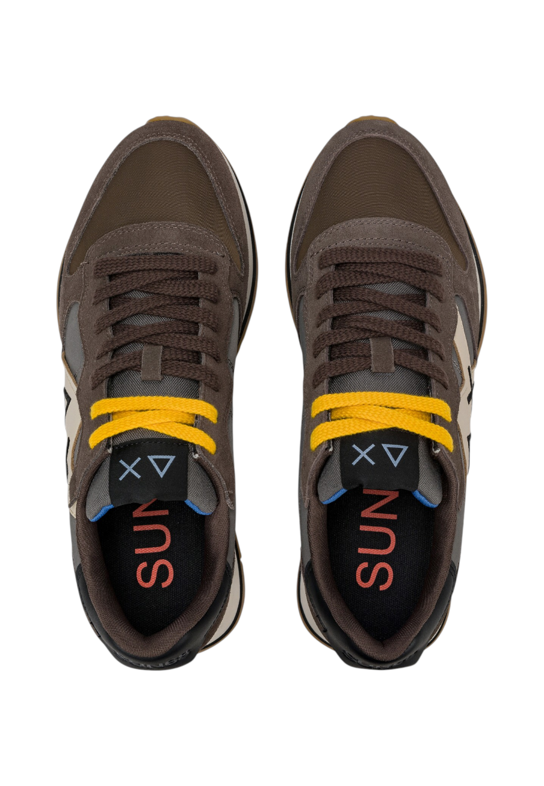 Sneakers Basse Uomo Sun68 Stile Running, Nylon E Suede, Maxi Logo, Bicolor Jaki 2.0 Bicolor Z46122