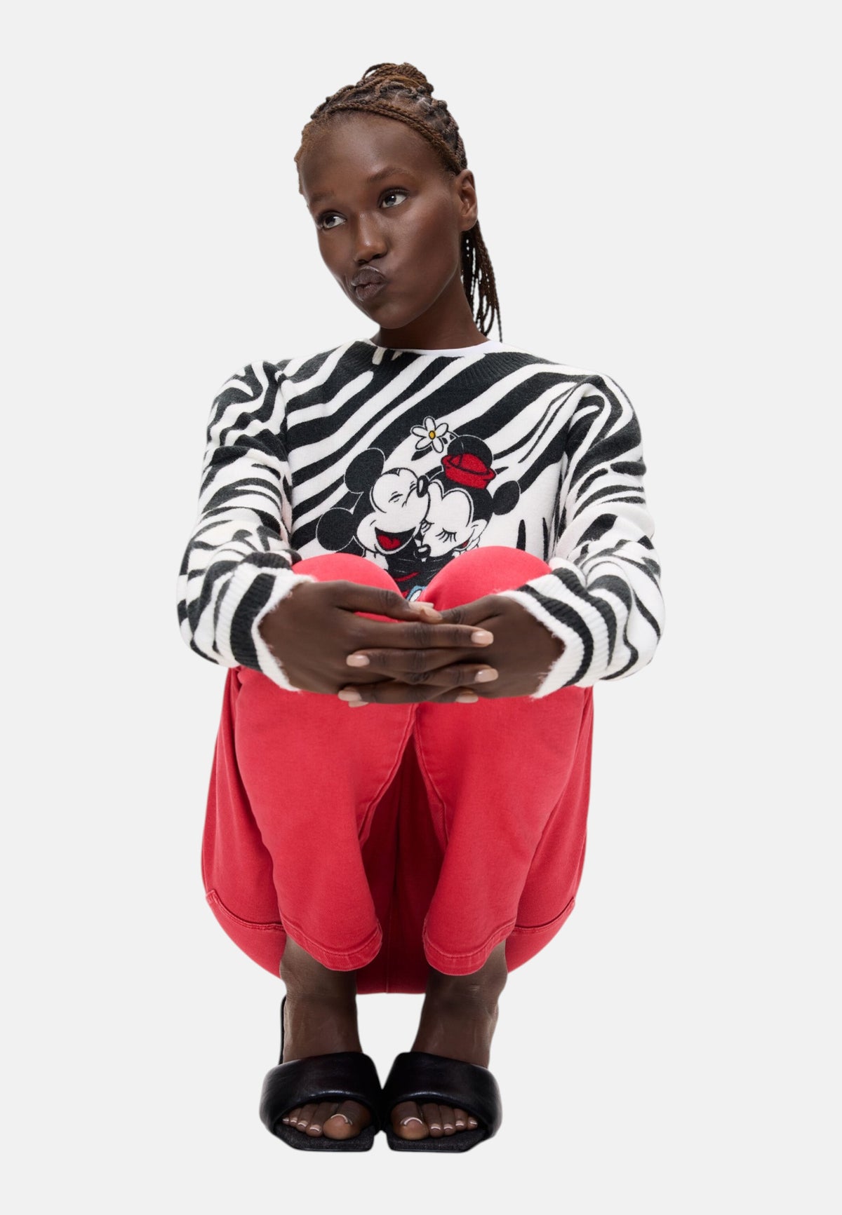 Maglione A Girocollo Donna Desigual Fit regular, Maglia grossa Hug Mickey 26WWJF48