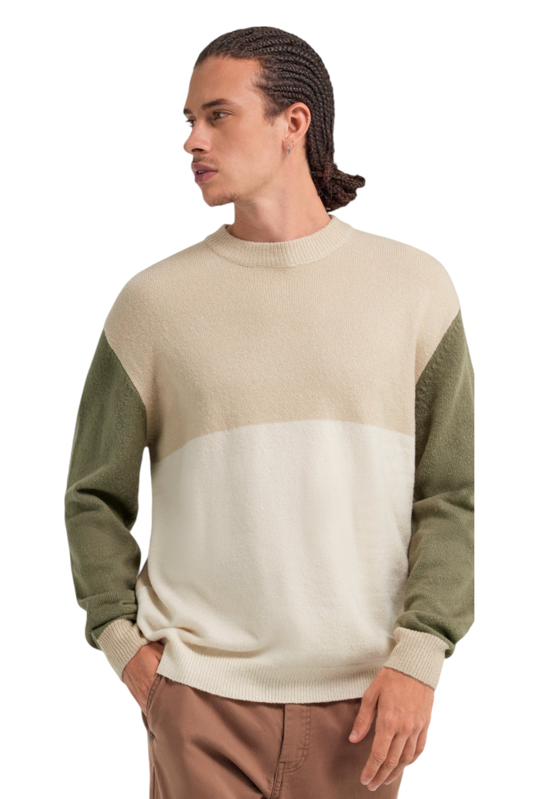 Maglione A Girocollo Uomo Gas Regular Fit Color Block Amari Logo 562243432426