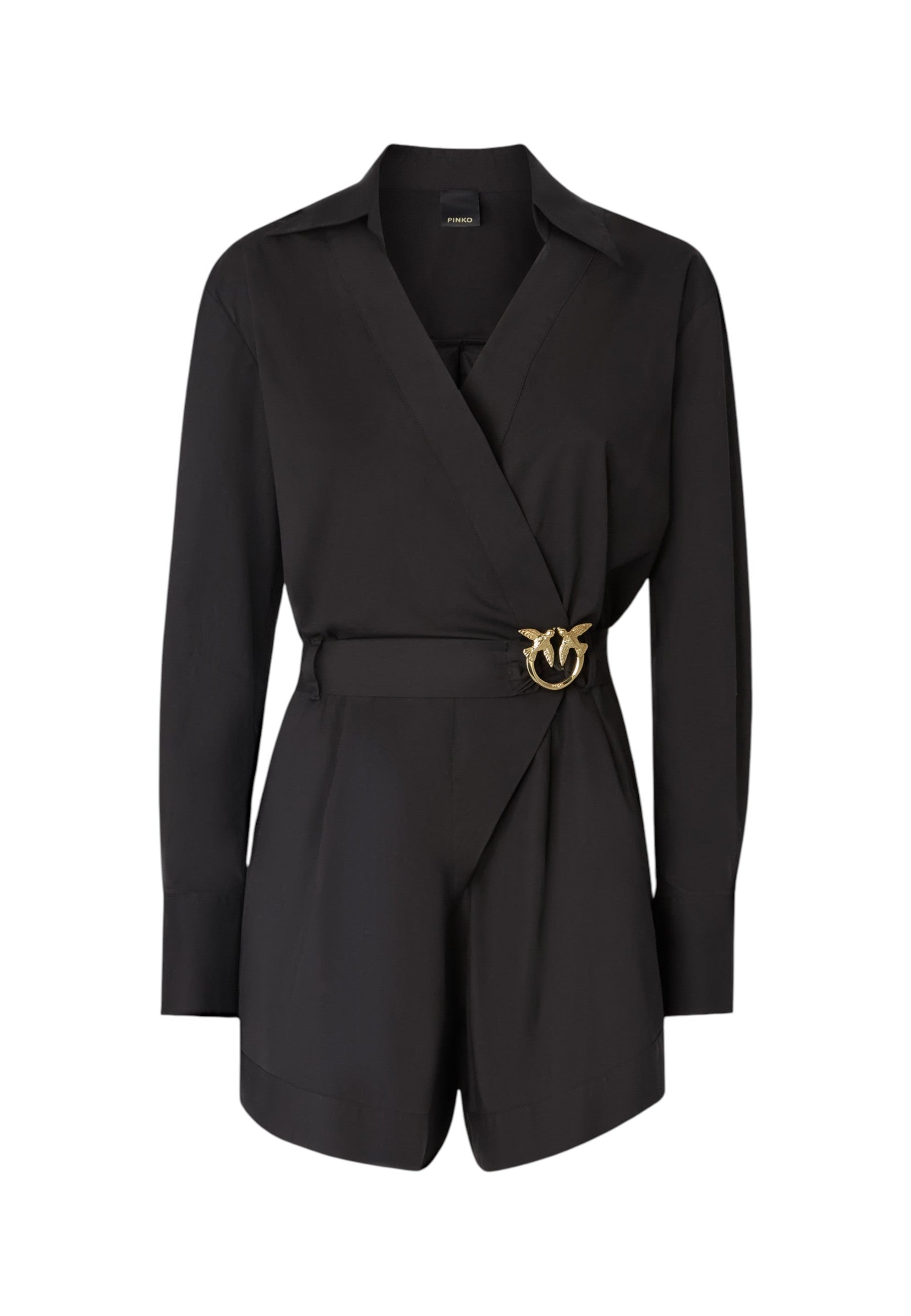 Tuta Jumpsuit Manica lunga Donna Pinko Con Pantaloncini Comfort Popeline Shyla 106604A35Q